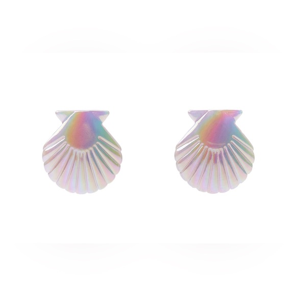 Zara Barbie Enameled Shell Earrings - Picture 2 of 3